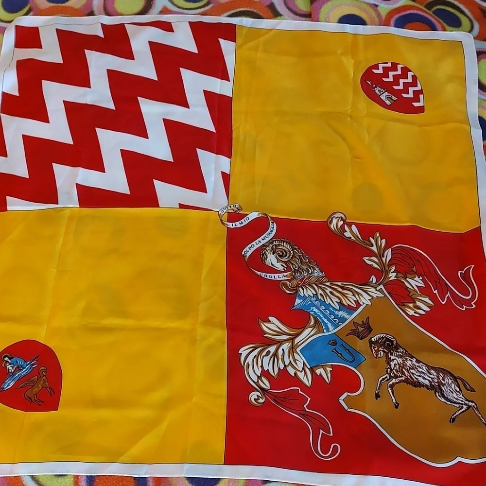 Palio de Siena Horse Race in Italy Multicolor Scarf
